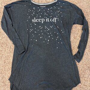Victoria's Secret Sleep It Off M/M Sleep Shirt Long Sleeve